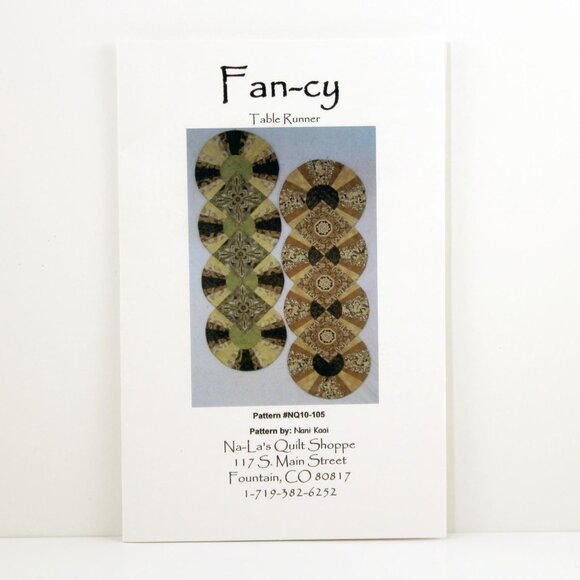 Quilting Pattern, Fan-cy Table Runner, 15 x 47 inches Table Decor, Na-La's Quilt - Picture 2 of 3